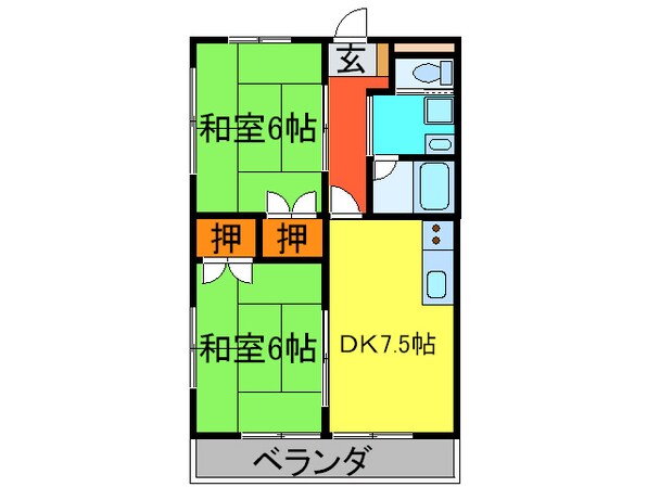 グリ－ンヒル大西第１マンションの物件間取画像